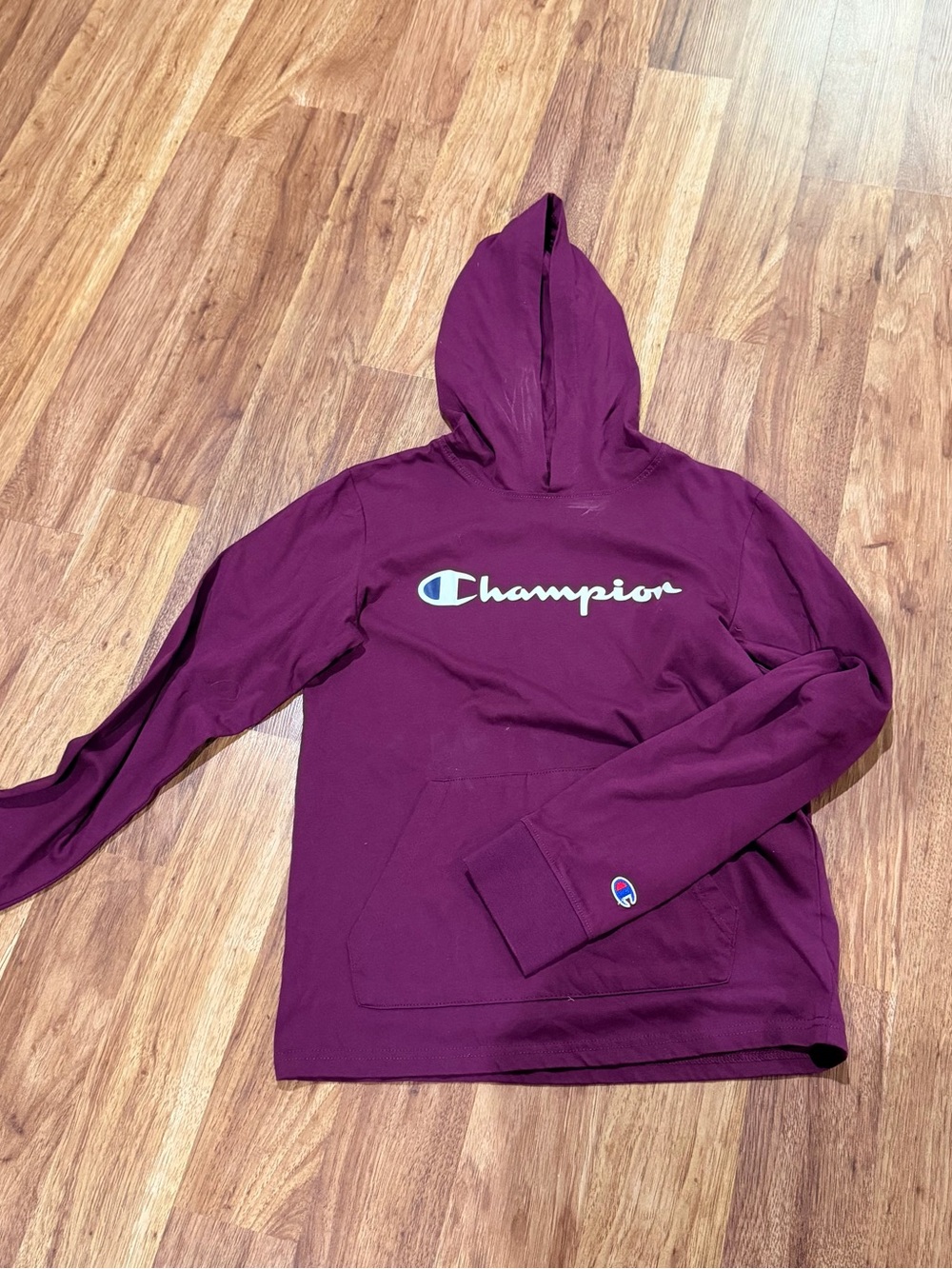 Champion Kids XL Purple Hooded Shirt / Hoodie